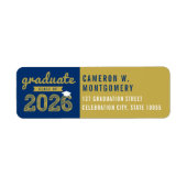 2024 Bold Sketch Modern Navy Abschluss Adresse (Vorne)