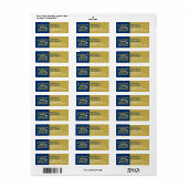 2024 Bold Sketch Modern Navy Abschluss Adresse (Vorne)