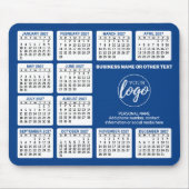 2024 Calendar - add logo, Contact Information Blue Mousepad (Vorne)