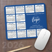 2024 Calendar - add logo, Contact Information Blue Mousepad