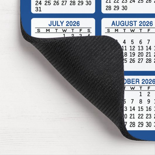 2024 Calendar - add logo, Contact Information Blue Mousepad (Ecke)