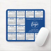2024 Calendar - add logo, Contact Information Blue Mousepad (Mit Mouse)