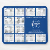 2024 Calendar - add logo, Contact Information Blue Mousepad (Vorne)