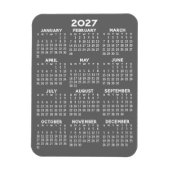 2024 Calendar - Basic Grey Mini Calendar Magnet (Vertikal)