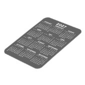 2024 Calendar - Basic Grey Mini Calendar Magnet (Linke Seite)