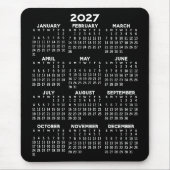2024 Calendar - black background - Vertikale Mousepad (Vorne)