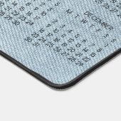 2024 Calendar Blue Denim Foto Schreibtischunterlage (Ecke)