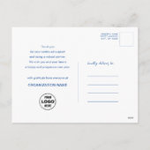 2024 Calendar Business-Logo US Patriotic Blue Red Feiertagspostkarte (Rückseite)