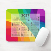 2024 Calendar - colorful rainbow prism Mousepad (Mit Mouse)