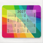 2024 Calendar - colorful rainbow prism Mousepad (Vorne)