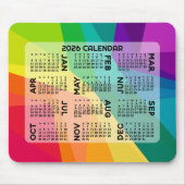 2024 Calendar - colorful rainbow prism Mousepad (Vorne)