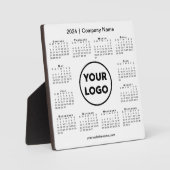 2024 Calendar Company Logo Business Desktop Fotoplatte (Vorderseite)