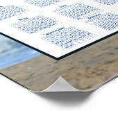 2024 Calendar Ocean Waves Beach Rocks Foto Poster (Ecke)
