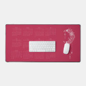 2024 Calendar Volljähriges Boho Dusty Rose Schreib Schreibtischunterlage (Tastatur & Maus)