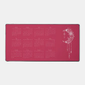 2024 Calendar Volljähriges Boho Dusty Rose Schreib Schreibtischunterlage (Vorderseite)