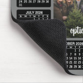 2024 Calendar with Foto in the Center Grey Mousepad (Ecke)