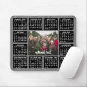 2024 Calendar with Foto in the Center Grey Mousepad (Mit Mouse)