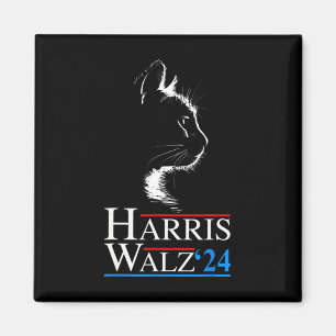 2024 Cat Election Kamala Harris Tim Walz 202 Magnet