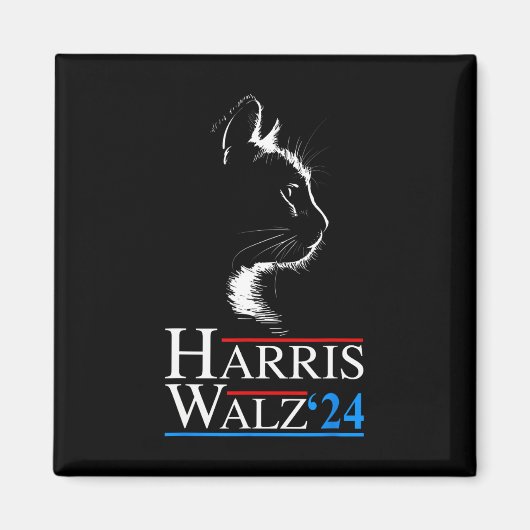 2024 Cat Election Kamala Harris Tim Walz 202 Magnet (Vorne)