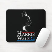 2024 Cat Election Kamala Harris Tim Walz 202 Mousepad (Mit Mouse)