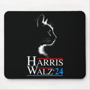 2024 Cat Election Kamala Harris Tim Walz 202 Mousepad