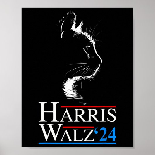 2024 Cat Election Kamala Harris Tim Walz 202 Poster (Vorne)