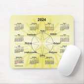 2024 Celtic Wheel of the Year Calendar von Janz Mousepad (Mit Mouse)