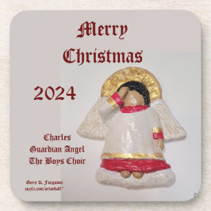 2024 CHARLES MERRY CHRISTMAS GUARDIAN ANGEL GETRÄNKEUNTERSETZER