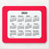 2024 Cherry Red Calendar von Janz Mouse Pad Mousepad (Vorne)