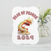 2024 Chinesisches Neujahr des Drachen Feiertagskarte (Stehend Vorderseite)