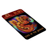 2024 Chinesisches Zodiaka Jahr des Drachen Neue Ja Magnet (Rechte Seite)