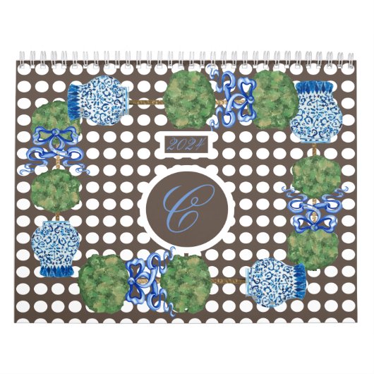 2024 Chinoiserie Garden Topiary Ginger Jar Jars Kalender (Titelbild)