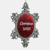 2024 Christmas tree decoration by dalDesignNZ Schneeflocken Zinn-Ornament (Links)