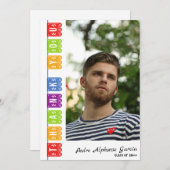 2024 Colorful Mexican Fiesta Graduation Party Dankeskarte (Vorne/Hinten)