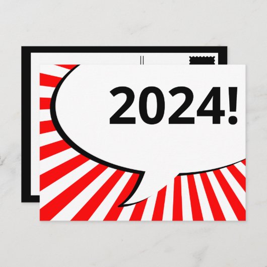 2024 Comic-Blase nach Karte (Vorne/Hinten)