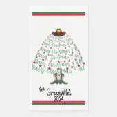 2024 Cowboy Weihnachtsbaum Serviette (Vorderseite)