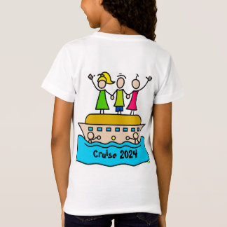 2024 Cruise Adventure: Girls Colorful T - Shirt