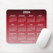 2024 Der Kalender verblichener Kirsche Neon von Ja Mousepad (Mit Mouse)