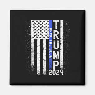 2024 Die Blaue Amerikanische Fahne, Blaue Linie 4 Magnet