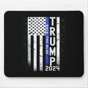 2024 Die Blaue Amerikanische Fahne, Blaue Linie 4 Mousepad