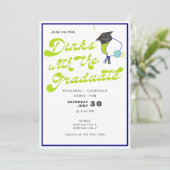 2024 Dinks mit dem Graduate Pickleball Abschluss Einladung (Stehend Vorderseite)