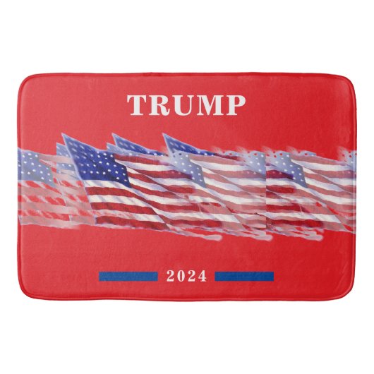 2024 Donald Trump - Amerikanische Flagge Badematte (Vorderseite)
