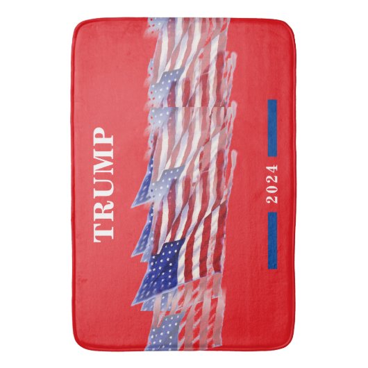 2024 Donald Trump - Amerikanische Flagge Badematte (Vorderseite Vertikal)