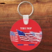 2024 Donald Trump - Amerikanische Flagge Schlüsselanhänger (Vorderseite)