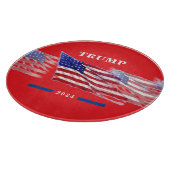 2024 Donald Trump - Amerikanische Flagge Schneidebrett (Ecke)