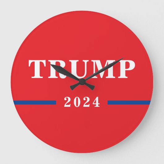 2024 Donald Trump Große Wanduhr (Vorderseite)
