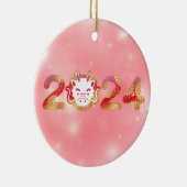 2024, Drachenschmuck Keramik Ornament (Rechts)