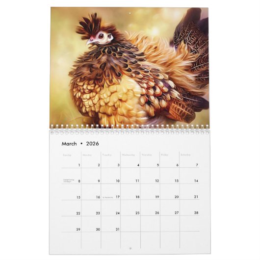 2024 Dreamy Chickens Fantasy Art Kalender (Mär 2026)