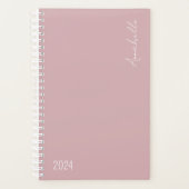 2024 Dusky Pink Week & Month Personalisiert Planer (Vorderseite)