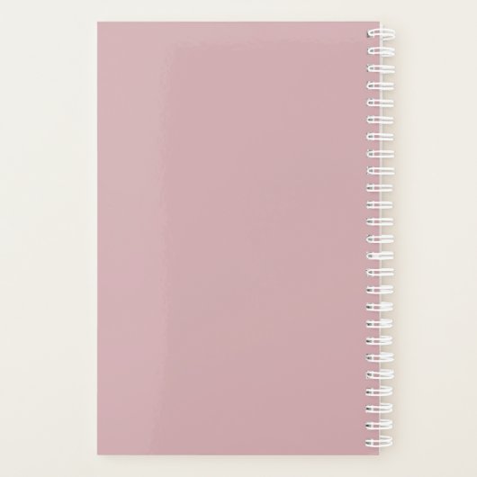 2024 Dusky Pink Week & Month Personalisiert Planer (Rückseite)